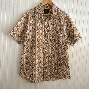 Vintage Lucky Brand Short Sleeve Button Up Shirt Men's XL
